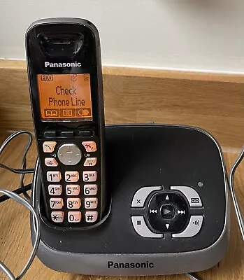 PANASONIC Cordless House Home Phone + Answering Machine Single Handset • £10