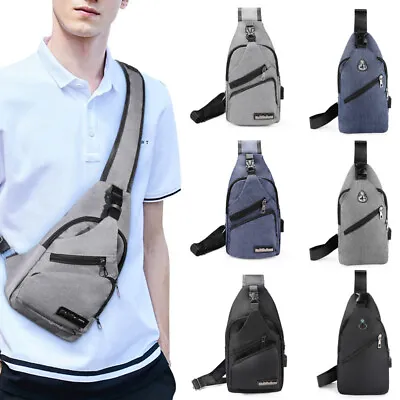 Men Women Sling Bag Chest Fanny Packs Cross Body Travel Shoulder Backpack NEW • $11.29