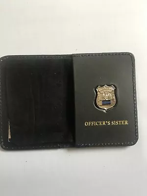 £21.15 • Buy Police Officer  Thin Blue Line Mini PIN  Leather ID Wallet - (Sister) 1INCH