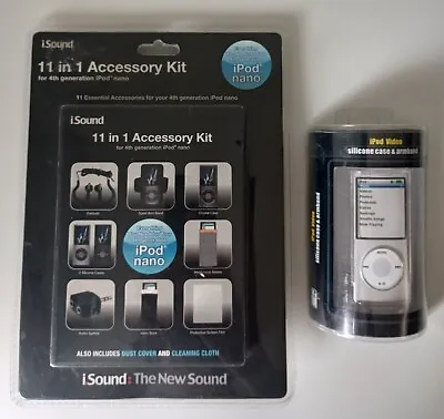 ISound 11 In 1 Accessory Kit IPod Nano 4th Generation AND Clear Case W/ Armband • $4.95