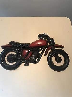 VINTAGE MOTORCYCLE HANGING METAL WALL ART DECOR GIFT FOR HIM MANCAVE 7.5”x4” • $19.99