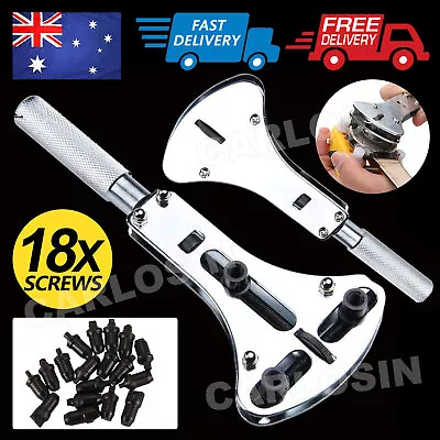 Best Watch Repair Back Case Opener Wrench Screw Cover Remover Tool Kit+18x Screw • $9.95