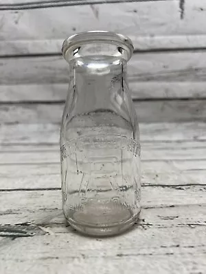 VTG Reiffton Dairy Reiffton PA Embossed Half Pint Milk Bottle Pennsylvania • $16