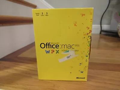 Microsoft Office Mac 2011 Home Student NO PRODUCT KEY ONLY DISC/MANUAL 3 USERS • $24.99