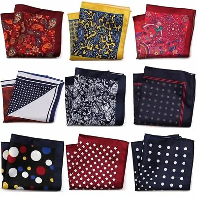 Fashion Men Handkerchief Pocket Square Popular Large Paisley Dot Chest Hankies • $14.73