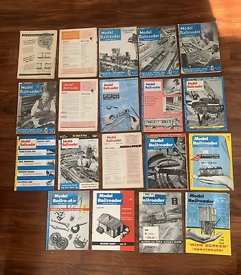 Mixed Lot Of 19 Vintage Model Railroader Magazine | 1949 - 1957 • $49.82