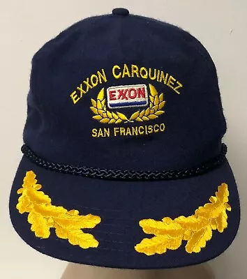 Exxon Carquinez San Francisco Vintage Hat Cap Snapback Merchant Marine Shipping • $100