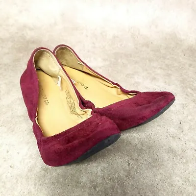 Mossimo Womens CA57147 Size 7 Maroon Textile Slip On Ballet Flats • $16.99