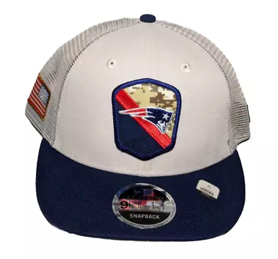 New England Patriots New Era 2023 Salute To Service Low-Profile 9Fifty Hat Stone • $24.95