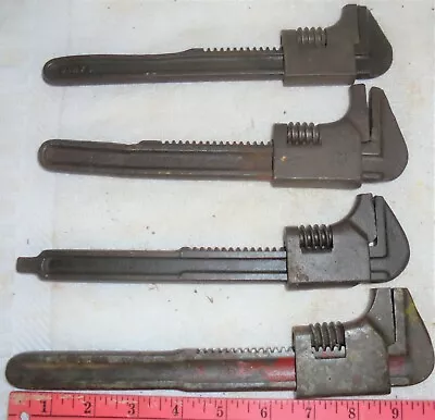 Vintage 9  AUTO Adjustable Monkey Wrench  Plus 3 Others LOT OF 4 • $24.95