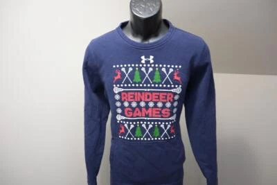 $25.99 • Buy Under Armour Christmas Sweater Sweatshirt Reindeer Games Lacross Mens Small