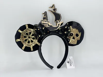 Rare Headband Pirates Of The Caribbean Ears Disney Parks Kids Gift Minnie Mouse • £20.99