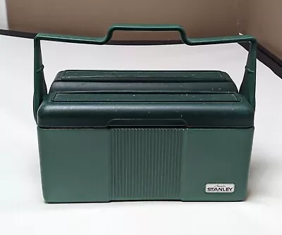 Vintage Stanley Aladdin Green Insulated Divided Lunch Box Cooler No Thermos • $29.95