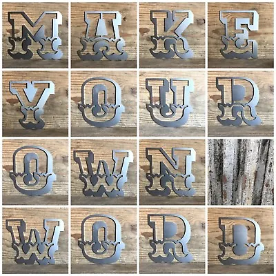 5  Steel Carnival Letters Home Shop Rustic Fairground Marquee Words Signs A-z • £3.60