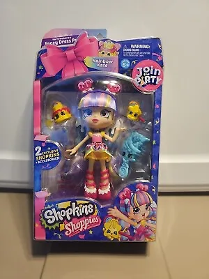Shopkins Shoppies Rainbow Kate Doll Accessories VIP Card Brush Stand Moose Toy • $60
