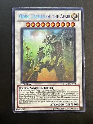 Yu-Gi-Oh! Rare Ghost Eng Stor-en040 Odin Father Of The Aesir 1st Edition Sync • £77.05