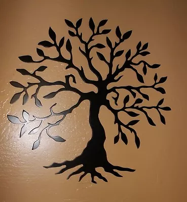 Olive Tree Of Life - Metal Wall Art - Black 14   • $41.98