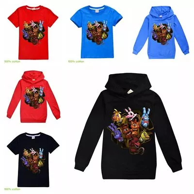$15.39 • Buy Kids Five Nights At Freddy's FNAF Horror T-Shirts Casual Hooded Sweatshirts Tops