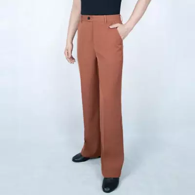 Men Ballroom Latin Dance Pants Straight Fit Modern Smooth Practice Trousers • $41.68