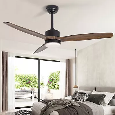 Wozzio 52 Inch Rustic Ceiling Fan With Light And Remote For Bedroom/Patios/Li... • $240.59