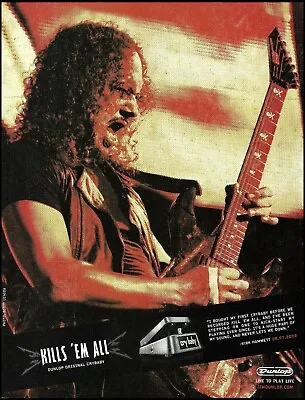 Metallica Kirk Hammett Dunlop Cry Baby Wah Pedal Ad 8 X 11 Advertisement Print • £3.86