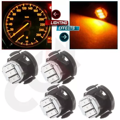 4Pcs Yellow T4 Neo Wedge 3014 SMD LED Dash HVAC Climate Control Indicator Lights • $8.99