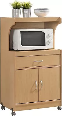 Microwave Cart With 1-Drawer And Enclosed Cabinet Space For Home Office Kitchen • $76.99