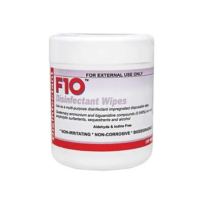 F10 Disinfectant Wipes (100 Wipes)  Dog Pet Grooming • £19.35