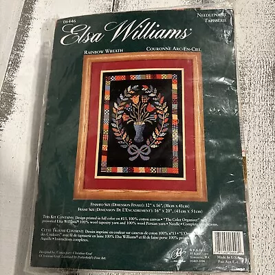 Elsa Williams RAINBOW WREATH 06446 Cross Stitch Kit NEW • $22.99