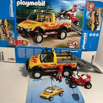 Playmobil Turbo Speed Pick-Up TRUCK Quad ATV 4x4 #4228 Set Box UPDATED Listing • $34.83