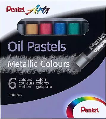 Pentel Artists Oil Pastels - 6 Set - Metallic Colours • £5.99