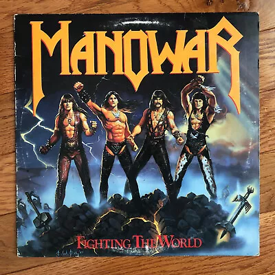 Manowar - Fighting The World LP Atco 90563-1 1987 1st Pressing With Inner Sleeve • $49.99