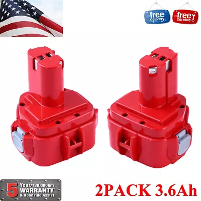 2Pack 3.6Ah 12V Battery For Makita Ni-Mh 1200 1220 1201 1222 1233 1234 1235 PA12 • $25.89