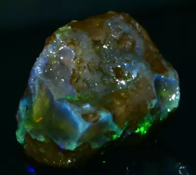 Multi Fire Opal Rough 53.10 Carat Natural Ethiopian Opal Raw Welo Opal Gemstone • $89.23