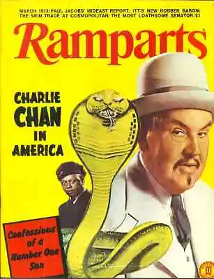 RAMPARTS MAGAZINE - March 1973 - CHARLIE CHAN HELEN GURLEY BROWN DAVID BOWIE • £17.68