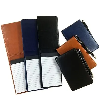 Multifunction Pocket Planner A7 Notebook Small Notepad Note Book Leather Cover • £7.02