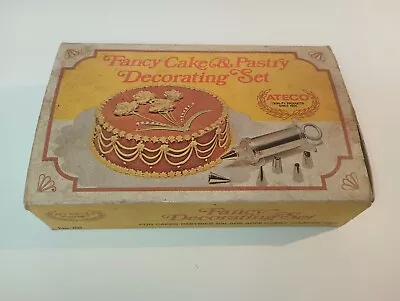 Vintage Ateco Fancy Cake & Pastry Decorating Set - Original Box  • $14.95