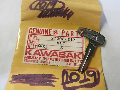 Vintage Kawasaki OEM Factory  Motorcycle Key Blank  Not Cut 1019 • $12.99