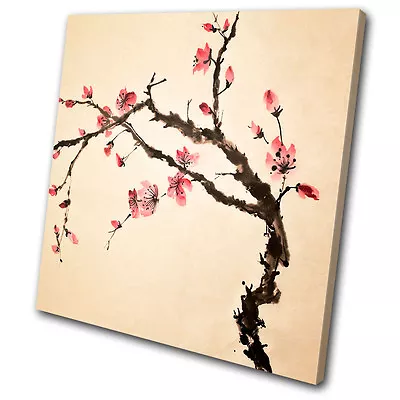 Floral Cherry Blossom SINGLE CANVAS WALL ART Picture Print VA • $69.99