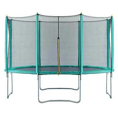 Velocity 14ft Trampoline With Safety Enclosure Green • £199.95