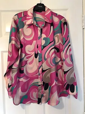 Womens Matalan Silky Pink Blouse Size 10 • £3