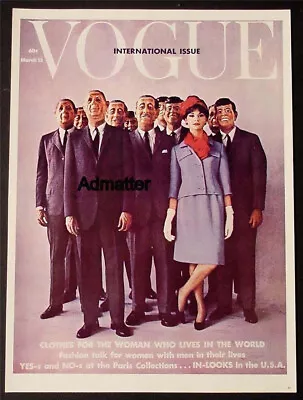 VOGUE  Vintage Poster From The March 15 1962 International Fashion Issue Cover • $24.99