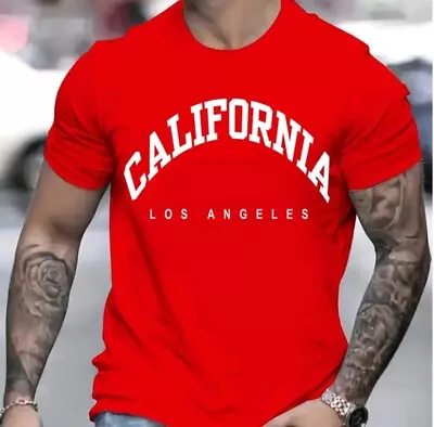 California Los Angeles Red T Shirt Unisex Size S-2XL • £9.99