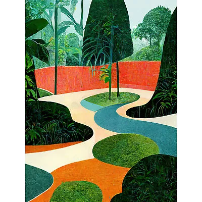 Pop Art Midcentury Style Jungle Garden Huge Wall Art Poster Print Giant • $22.99