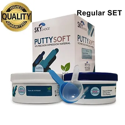 Dental Putty Regular Set PVS VPS Impression Material Mint Base 2 X 300 Ml • $33.99