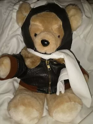 Paradies Collection Teddy Bear W/brown Leather Biker Jacket & Leather Helmet 13  • $35.99