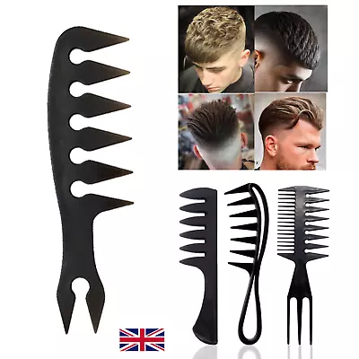 Men Hair Texture Wide Tooth Texturizing Messy Powder Comb Man Head Hair Comb UK • £2.29