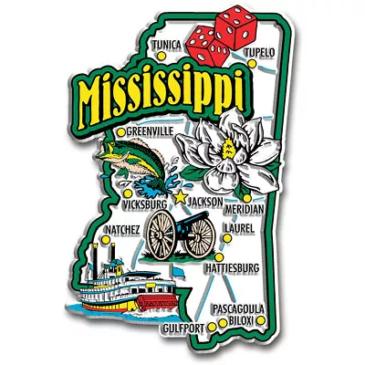 Mississippi Jumbo State Magnet By Classic Magnets • $8.99