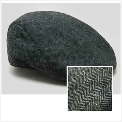 £4.99 • Buy Mens Flat Cap Gatsby Tweed Baker Boy Hat Herringbone Newsboy Cap Gift 59cm