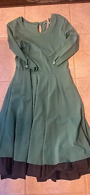 MATILDA JANE WOMEN’s SIZE S GREEN LONG Sleeve Dress • $30